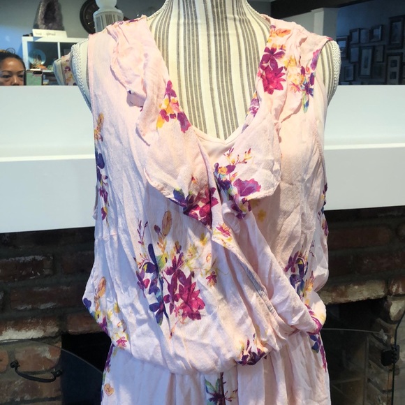 Ava & Viv Floral Pink High-Lo dress - Picture 4 of 12